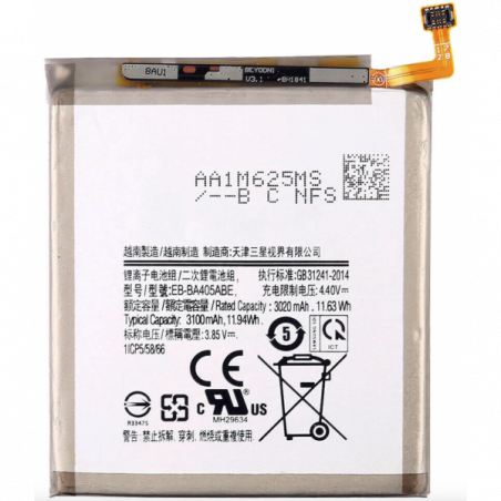 N367 Batería EB-BA405ABE Para Samsung Galaxy A40 / A405F De 3020mAh SIN LOGO