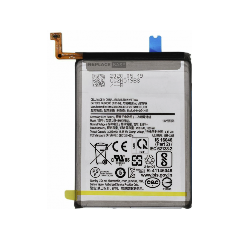 N385 Bateria EB-BN972ABU Para Samsung Galaxy Note 10 Plus / N975F de 4300mAh SIN LOGO