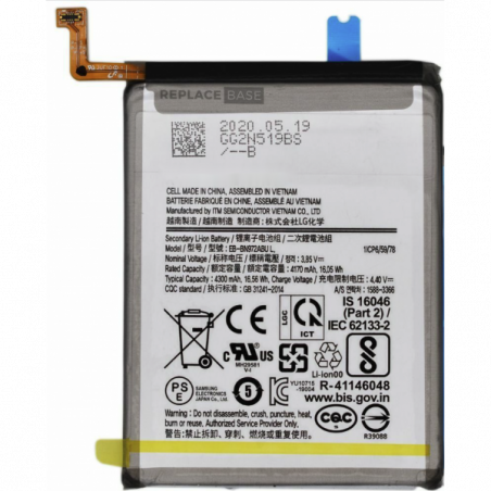 N385 Bateria EB-BN972ABU Para Samsung Galaxy Note 10 Plus / N975F de 4300mAh SIN LOGO