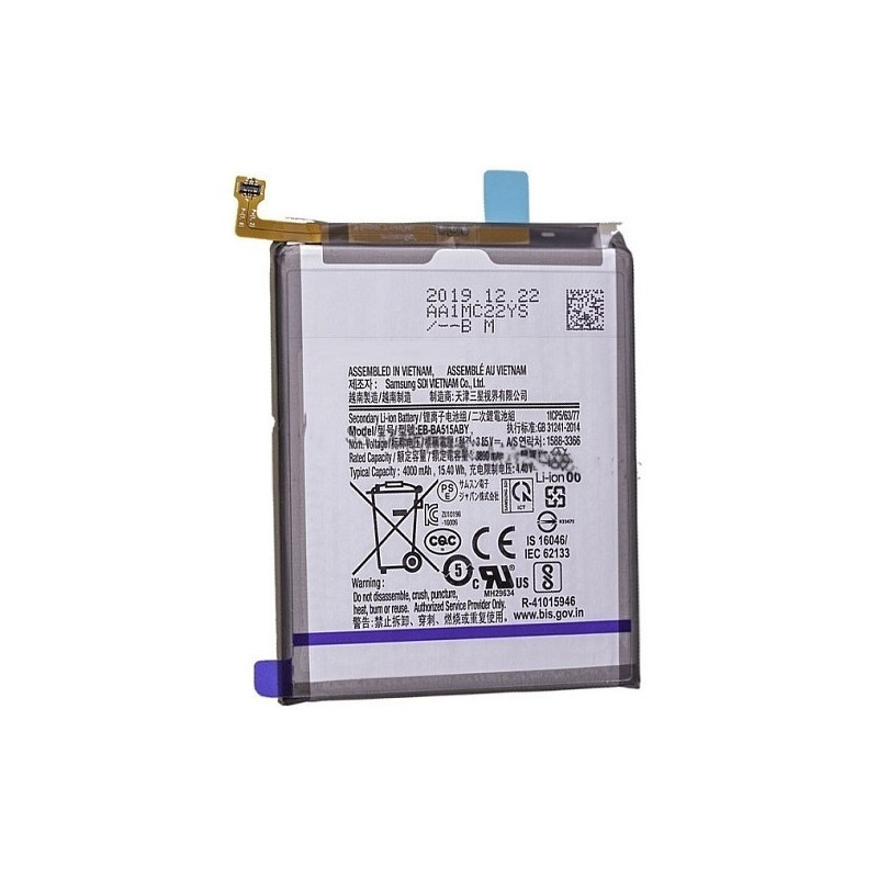 N388 Batería EB-BA515ABY Para Samsung Galaxy A51 / A515 De 4000mAh SIN LOGO
