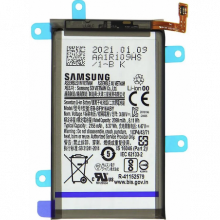 N463 Bateria Litio EB-BF916ABY Samsung Z Fold 2 / F916B, W2021, 5G, SM-F916B De 2155mAh 8.37Wh (Pequeña)